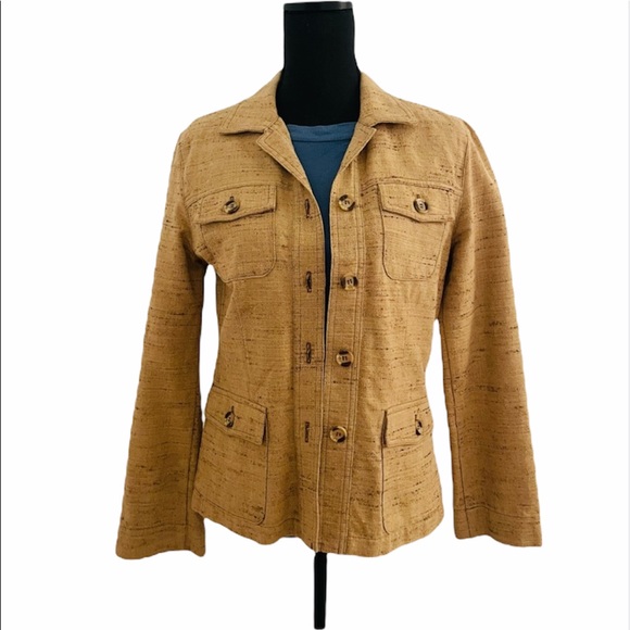 CAbi Jackets & Blazers - Cabi Lightweight Nubby Camel Safari Tweed Jacket